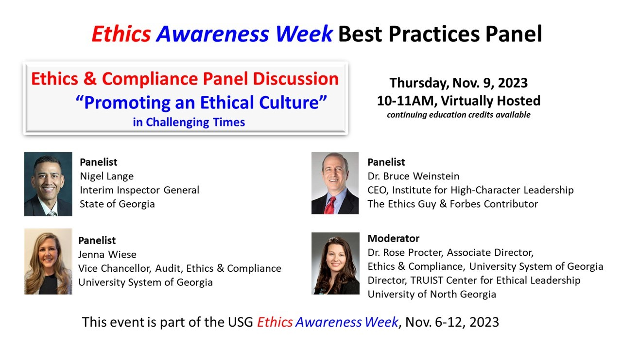ethics awareness week best practices guest speakers
